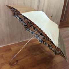 BURBERRY　バーバリー　長傘　アンブレラ　ノバチェック　木製ハンドル BURBERRY 長傘 ノバチェックロゴプレート60cm