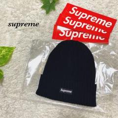 supreme over dyed beanie ニット帽　ステッカー3枚　黒