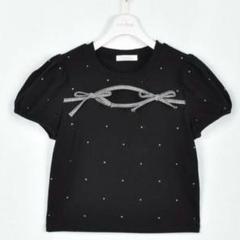 evelyn バイカラーリボンTシャツ ブラック【安心の新品】 バイカラーリボンTシャツ｜evelyn（エブリン）公式通販サイト