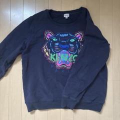 90s KENZO ゴルフ アーガイル ニット切替 スウェット 黒 刺繍 XL a796483c0875e63f13ce03d54970c5