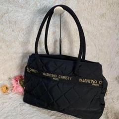 VALENTINO CHRISTY ハンドバッグ ブラック バンブー 高級レザー VALENTINO CHRISTY ハンドバッグ ブラック バンブー 高級レザー