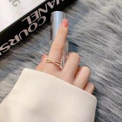 再入荷♡　ゴールド　パール　ストーン　リング　指輪　フリーサイズ　高級感