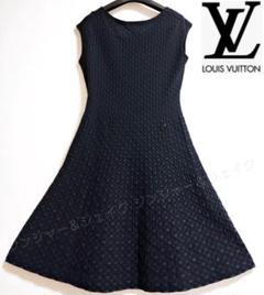 美品　LOUIS VUITTON モノグラム　ダミエ　ワンピース 完売必至 LOUIS VUITTON ポップ モノグラムダミエ ニットドレス