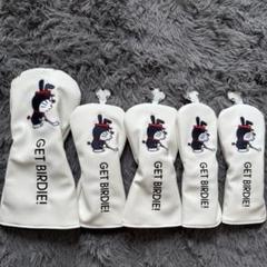 【新製品4点セット】かわいい刺繍ドラえもんゴルフクラブカバー ヘッドカバー 白色 新製品4点セット】かわいい刺繍ドラえもんゴルフクラブカバー