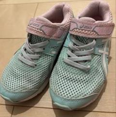 ASICS アシックス キッズシューズ 19せンチ ミントグリーン/ピンク