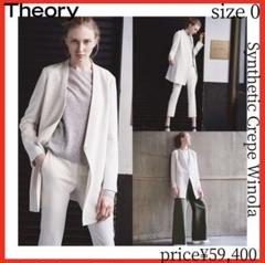 Theory ロングジャケット　ライトアウター　羽織り　近年モデル　白　比翼 2025年最新】theory ジャケット ホワイトの人気アイテム - メルカリ
