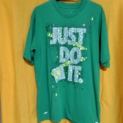 Nike JUST DO IT. 緑色 Tシャツ　Мサイズ