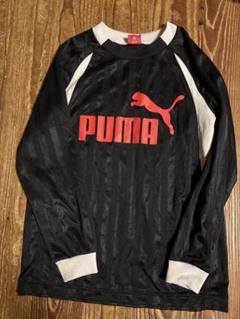 記名あり！PUMA 長袖カットソー 140サイズ ブラック/レッド