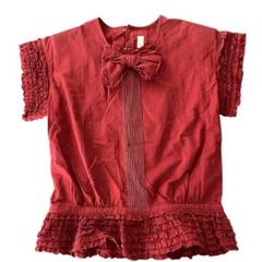 [美品]PINKHOUSE ブラウス ピコフリル ピンタック フリルスリーブ PINKHOUSE ブラウス ピコフリル リボン付き フリルスリーブ