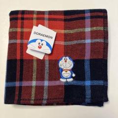 新品　ドラえもん　赤　タオルハンカチ　ハンドタオル　50周年 ギフト