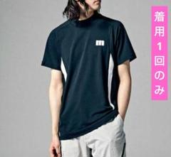 着用1回のみ美品　マンシングウェア　モックネック バックロゴ ブラック メンズМ