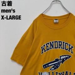 古着 ギルダン Tシャツ KENDRICK ケンドリックバレーボール 黄色 XL