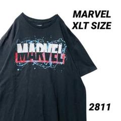 MARVEL マーベル ペイント　美品　定番ロゴ Tシャツ XL ブラック