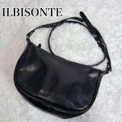 IL BISONTE ブラックショルダーバッグ