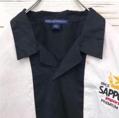 《希少》portauthority☆ 半袖シャツ XL 刺繍ロゴ 黒色 HS73
