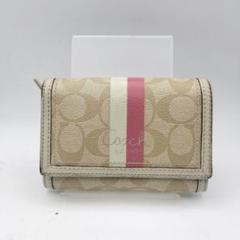 コーチ　折財布　財布　ウォレット　シグネチャー　ホワイト