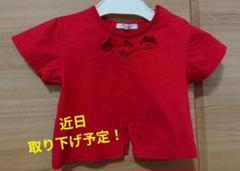 ピッコロ ベビー 赤い花 半袖シャツ