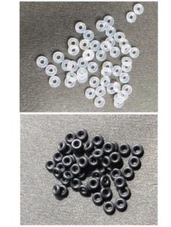シリコンリング　3mm 100個 クッションビーズ クッションリング　ブレス保護