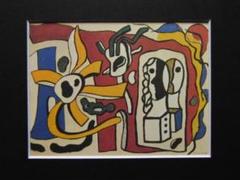 フェルナン・レジェ、ひまわりと彫刻、希少画集・額装画、新品・日本製額縁付 m63465754325_1.jpg?1702019378