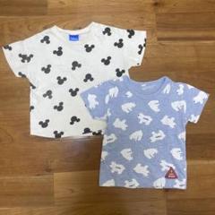Tシャツ 2枚セット ミッキー 白くま 90 95