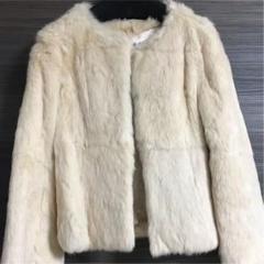 【美品】　Nolley's ファー付き コート　リアルファー　ベージュ 2025年最新】ノーリーズ レディース 毛皮・ファーコートの人気