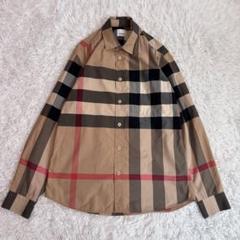 バーバリーブリット　シャツ　ノバチェック　メガチェック　ベージュ　長袖 BURBERRY バーバリー ベージュ ノバチェック メガチェック