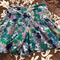 花柄 キュロット ショートパンツ サイズM相当