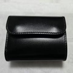 【希少】WILDSWANS イーノ サドルアップ  旧ロゴ長文　黒　箱付き 小型三つ折り財布《イーノ》サドルプルアップ｜WILDSWANS