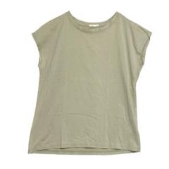 GU ジーユー　マーセライズドTシャツ　グリーン系　M