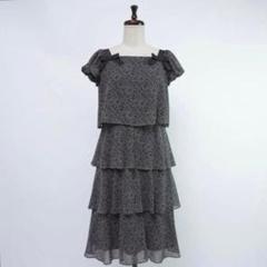 美品 M'S GRACY ティアード花柄ワンピース ダークグレー サイズ40