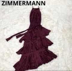 ZIMMERMANN バーガンディ フリルドレス ZIMMERMANN バーガンディ フリルドレス