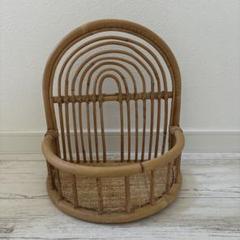 ラタンアーチ型ウォールシェルフ　レインボー