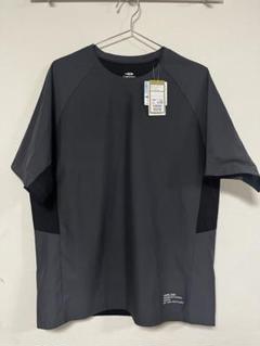ティゴラ ドットエアテック半袖Tシャツ Vジャン チャコールグレー×ブラック