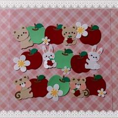 ◆クラフトパンチ◆ペーパークラフト◆ミニ壁面◆アルバム◆動物・果物・りんご◆