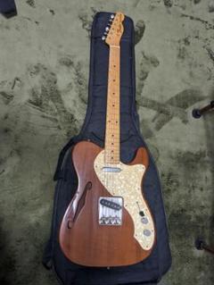 【速弾き練習用】しかもバスブースト　シンラインテレキャスター Fender】サウンドホールにスパゲティ・ロゴを採用したテレキャス