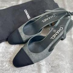 美品 CHANEL パンプス ココマーク バックスリング 38 24