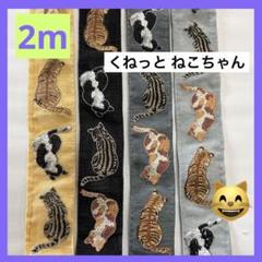 インド刺繍リボン くねっと ねこちゃん 2m ♡可愛い♡ - メルカリ