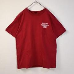 アヴィレックス　ヘビーウェイト　カットソー　Tシャツ　刺繍　赤　XL 胸ロゴ