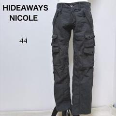 【ハイダウェイニコル】美品 多ポケットカーゴパンツ 千鳥格子 ハウンドトゥース