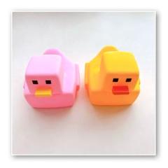 マインクラフト風　アヒル　2羽