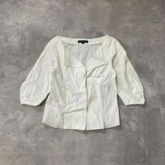 極美品✨ フォクシー ブラウス フラウンスペタル フリル ホワイト 40 フォクシーニューヨーク フラウンスペタルブラウス 40 美品