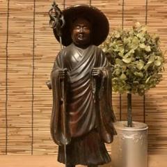 明治期「遍照金剛・弘法大師空海像」高野山金剛峯寺・高野山奥之院・アンチモニー金属 明治期「遍照金剛・弘法大師空海像」高野山金剛峯寺・高野山奥之