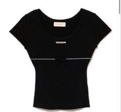 トップス andmary Lindsay logo tops black ANDMARY】Mary logo tops