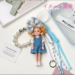 chiara　韓国ドールチャーム　キーリング　韓国大人気　ロゴ 韓国ドール チャーム キーリング 韓国大人気 ロゴ付き