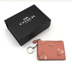 COACH スキニー IDケース ウィズ フローラル ボウ