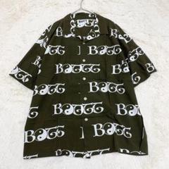 幸せなふたりに贈る結婚祝い BoTT ボット 半袖オープンカラーシャツ 総柄 ロゴ 陰陽 Lサイズ トップス