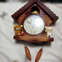 【値下げ】リラックマの振り子付き掛け時計【プライズ品】動作OK過去デザイン貴重！