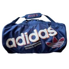 【80s】adidas ボストンバッグ ネイビー ヴィンテージ トレフォイル 90s adidas by ACE トレフォイルロゴ ボストンバッグ ネイビー