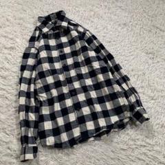 UNIQLO ユニクロ (S) コットン 総柄 チェック ネルシャツ
