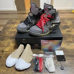 スニダン購入 OFF-WHITE × NIKE AIR JORDAN5 25cm